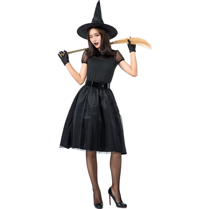 Party Games Simple - Japanese Halloween Black Veil Witch Cosplay