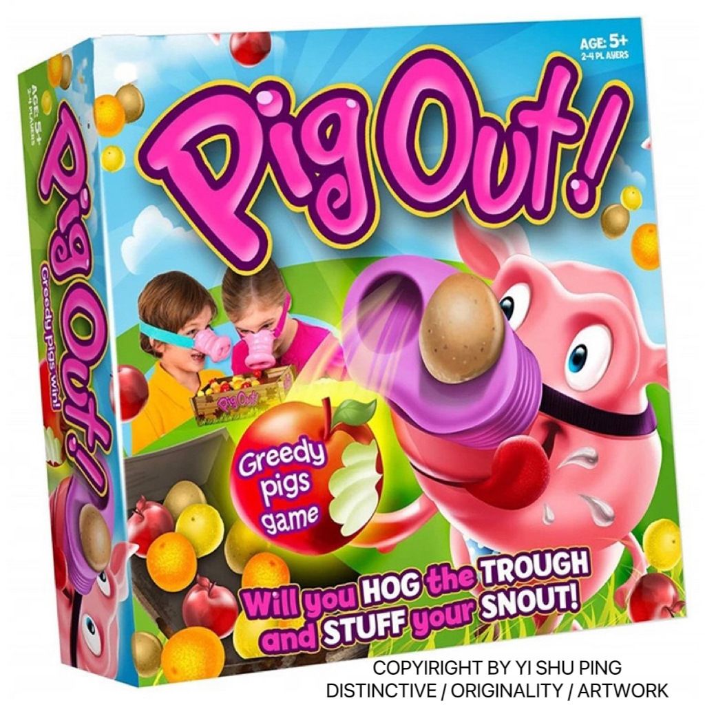 Party Games Elimination - European and American children greedy pig