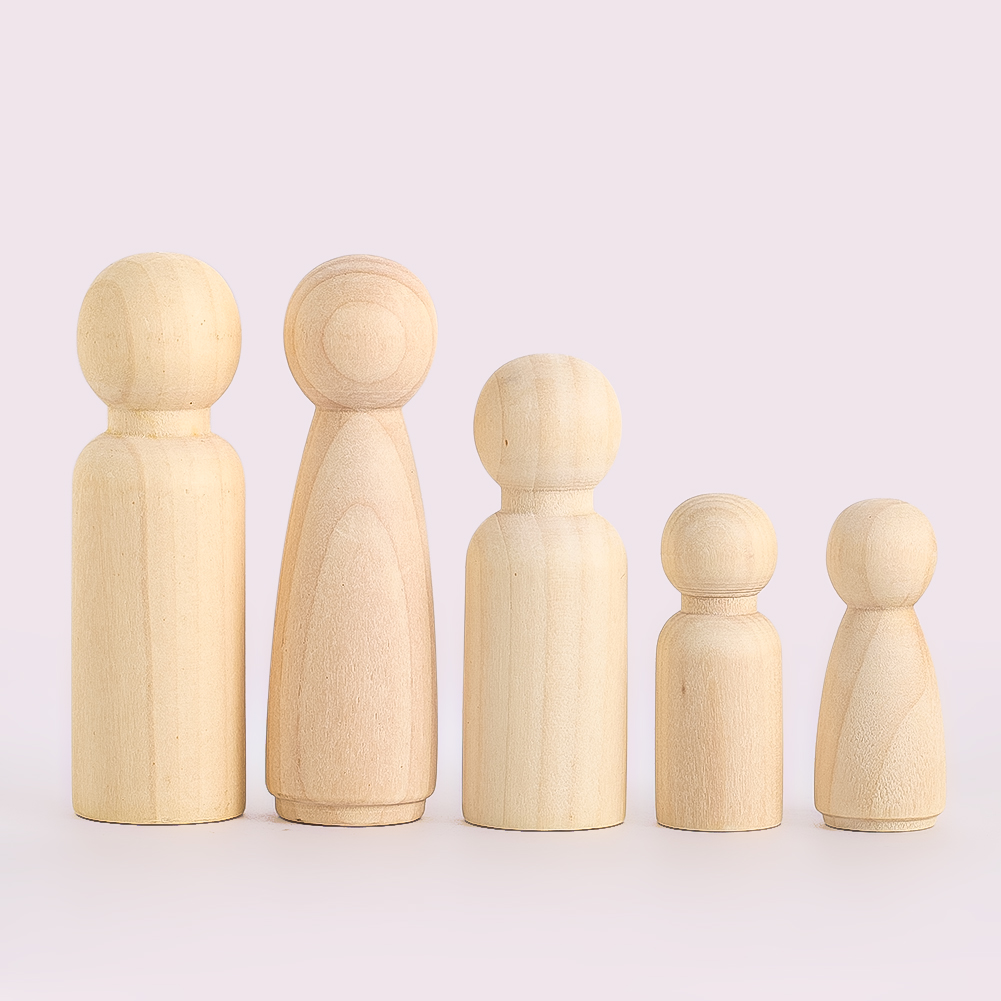 2PCS Wooden Puppet Solidwood C - Party Games Simple recension och pris