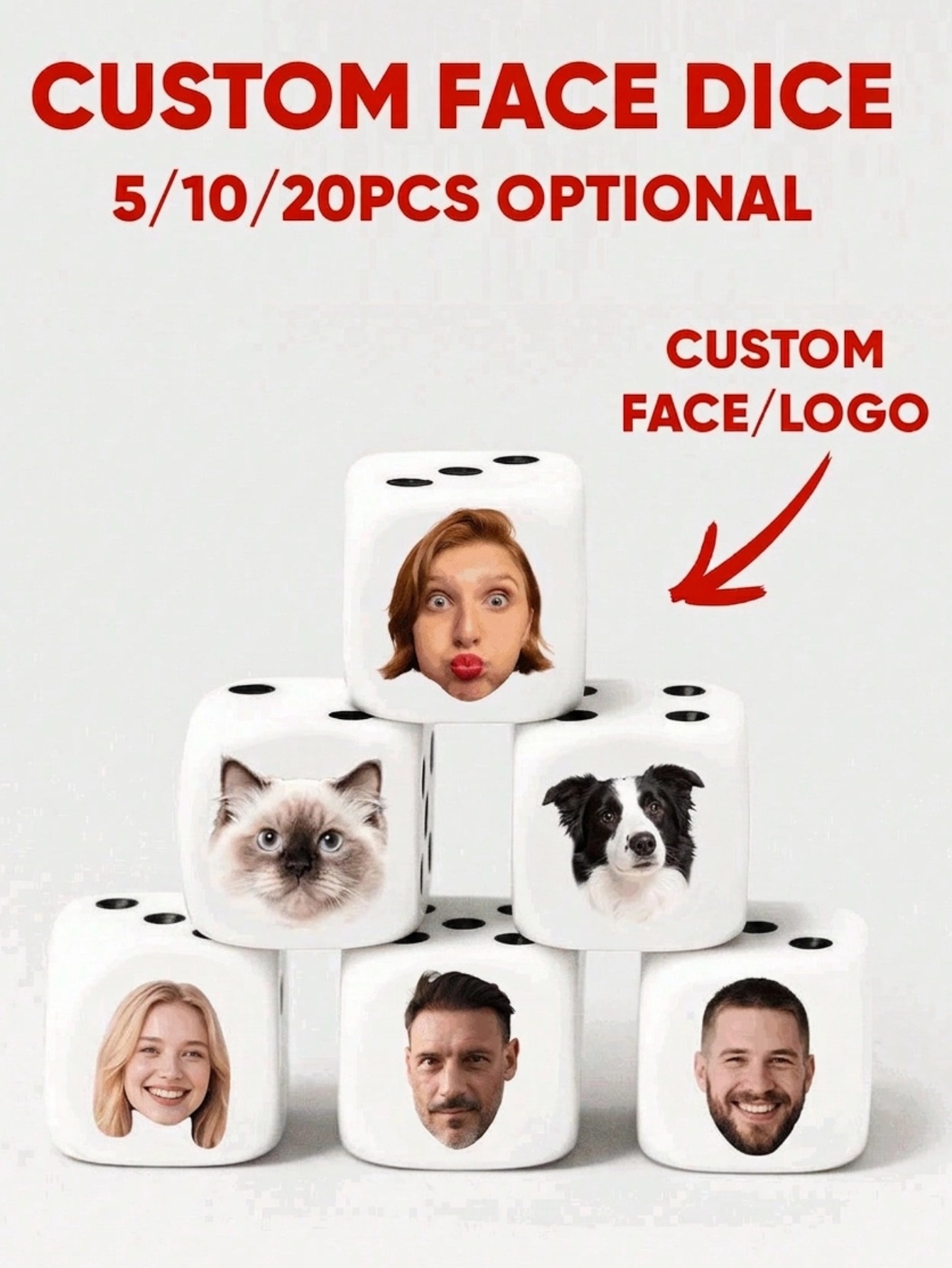 Custom Face Dice Personalized  - Party Games For Adults recension och pris