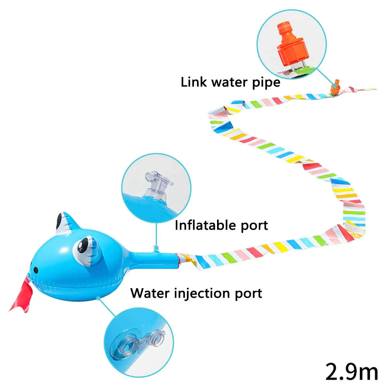 Inflatable Water Spray Snake T - Games Garden Party recension och pris