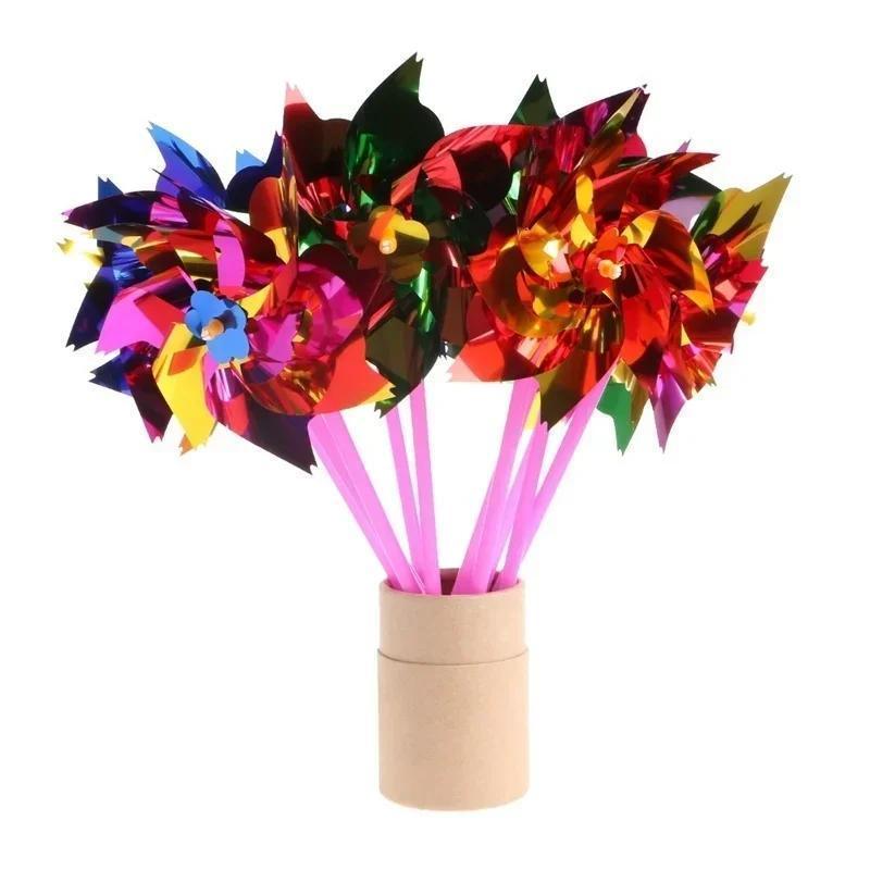 6Pcs Plastic Windmill Pinwheel - Games Garden Party recension och pris