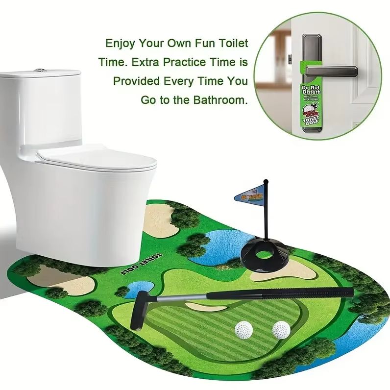 mini toilet golf toy set - fun - Party Games Golf recension och pris