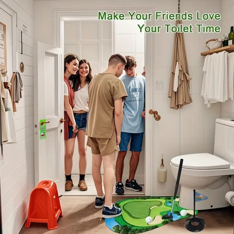 mini toilet golf toy set - fun - Party Games Golf recension och pris