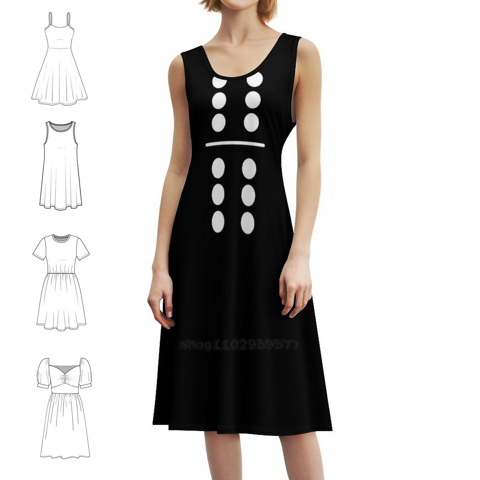 Domino Costume 6-6 Double Six  - Party Games Simple recension och pris