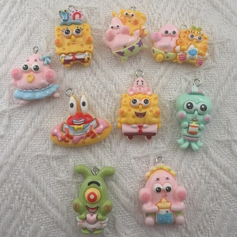10pcs cartoon resin pendant, D - Party Games Questions recension och pris