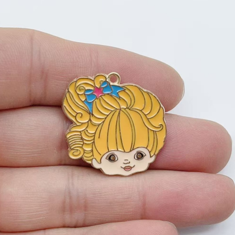 10pcs Cute Little Girl Enamel  - Party Games Questions recension och pris